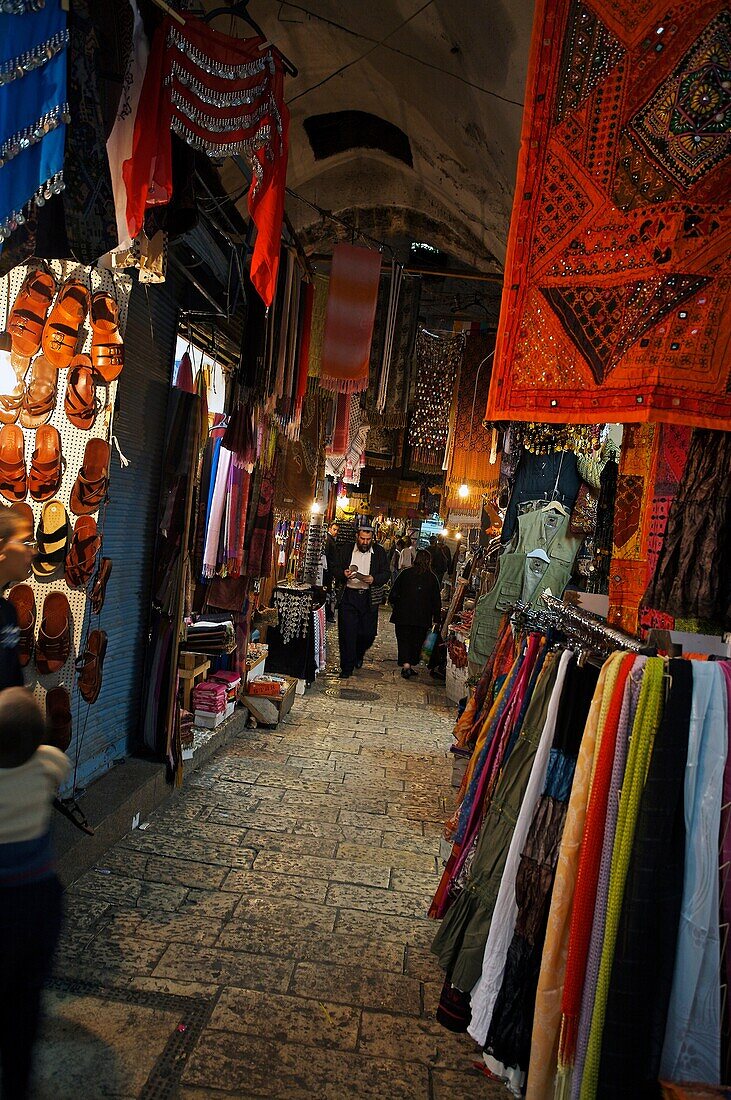 Souk Arabic market in the Palestinian area of Jerusalem  Israel.