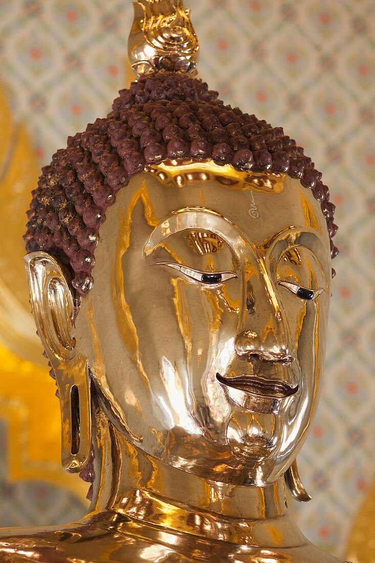 Asia, Thailand, Bangkok, Wat Trimit, Golden Buddha Temple, Temple, Temples, Thai Temple, Thai Temples, Buddhism, Buddhist, Buddha, Buddha Statue, Buddha Face, Gold, Tourism, Travel, Holiday, Vacation. Asia, Thailand, Bangkok, Wat Trimit, Golden Buddha Tem