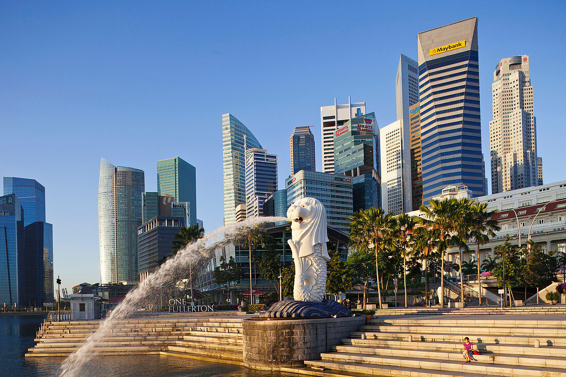 Asia, Singapore, Merlion, Merlion Statue, City Skyline, Cityscape, Skyscrapers, Modern Buildings, Hi_rise, Tourism, Holiday, Vacation, Travel. Asia, Singapore, Merlion, Merlion Statue, City Skyline, Cityscape, Skyscrapers, Modern Buildings, Hi_rise, Touri