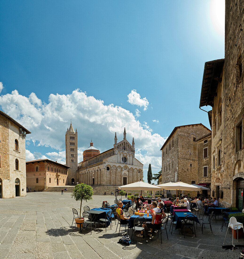 Massa Marittima, Italy, Europe, Tuscany, Toscana, place, street cafe. Massa Marittima, Italy, Europe, Tuscany, Toscana, place, street cafe