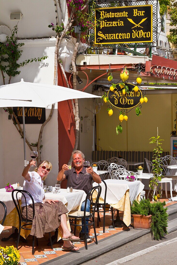 A restaurant in Positano, Amalfi Coast, Italy