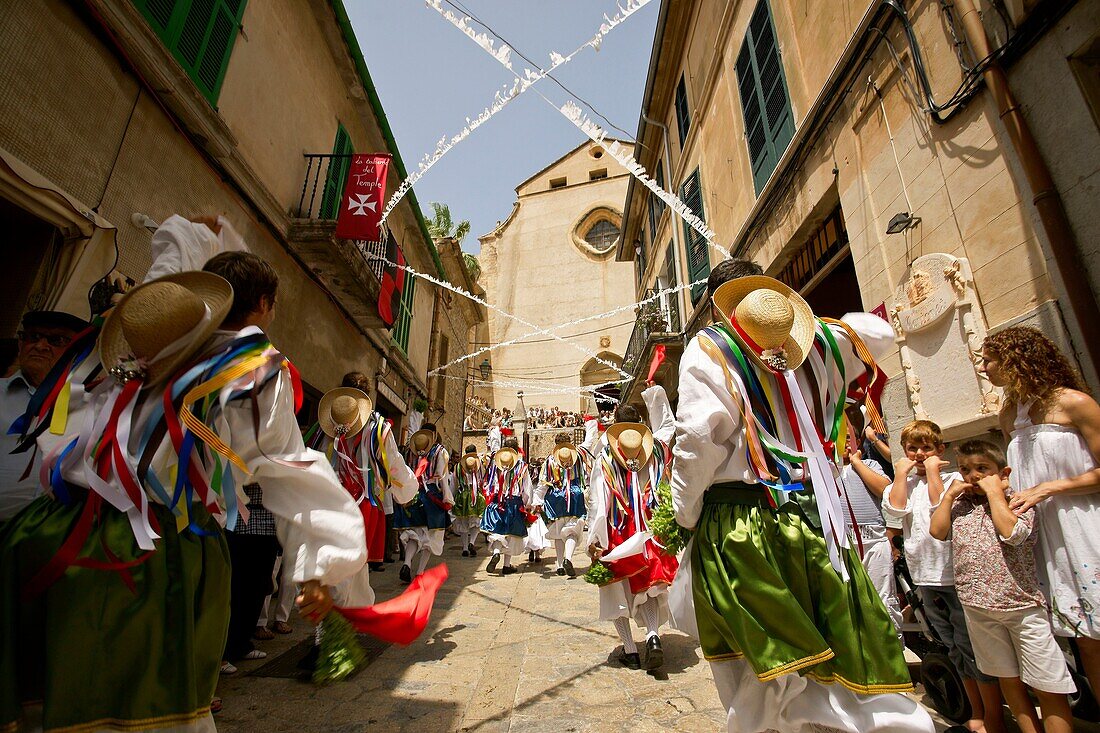 Ball dels cossiers Tanz der Cossiers, Pollensa, Mallorca, Tramuntanagebirge, Balearen, Spanien