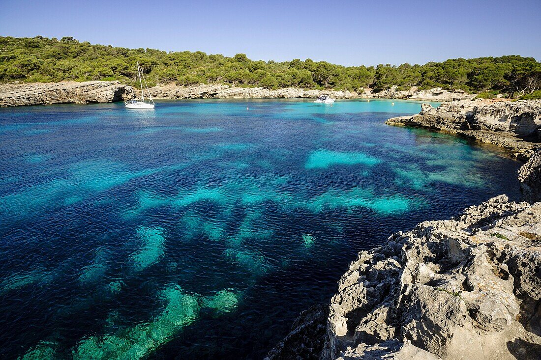 Cala Turqueta, Ciutadella, Menorca, Balearen, Spanien, Europa