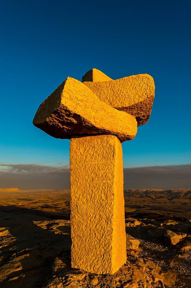 Rock sculptures at a sculpture park in Mitzpe Ramon, Negev Desert, Israel