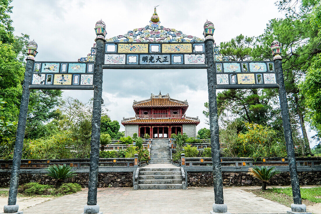 Tomb of the emperor Minh Mang, near the Imperial city of Hue, Vietnam, Asia