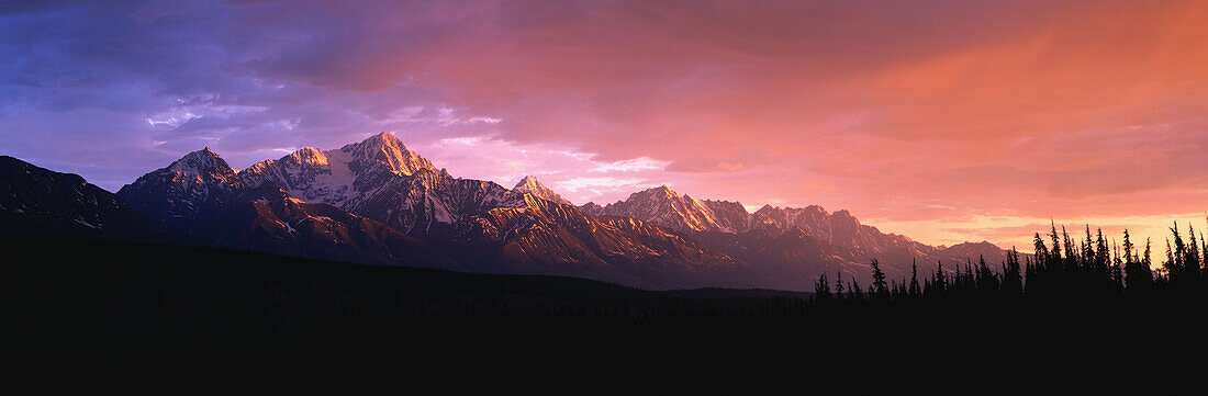 Chugach Mountains at Sunset Near Matanuska Glacier SC AK