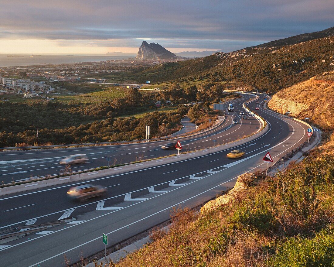 La Linea De La Concepcion, Cadiz, Spain, Motion Blur Of Cars On Highway