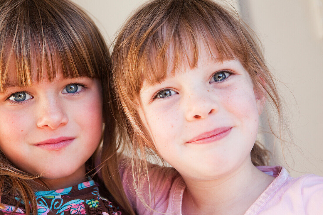 Portrait of two girls, gold coast queensland australia