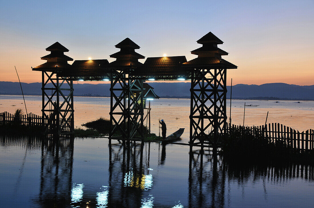Paradise Inle Resort auf dem Inle See, Myanmar, Burma, Asien