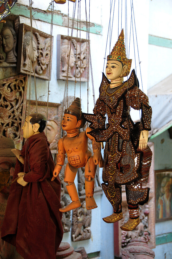 Marionettenfiguren, Mandalay, Myanmar, Burma, Asien