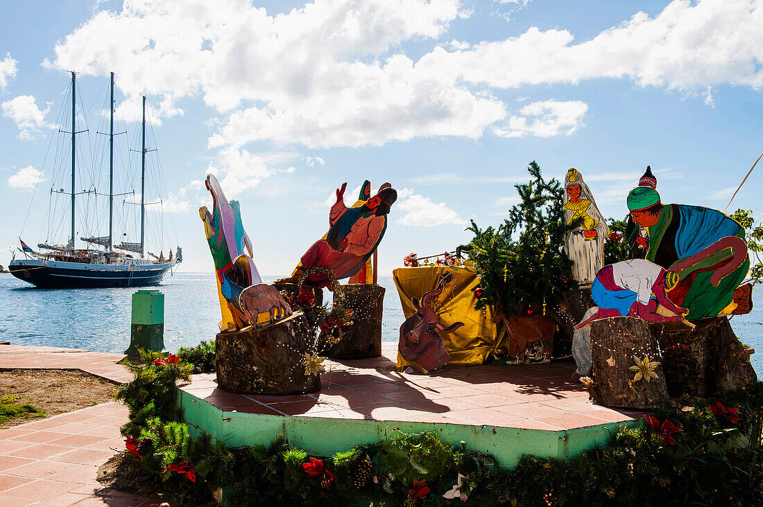 Christmas in St. Vincent harbour, Granadines, Windward Islands, Kleine Antillen, Karibik