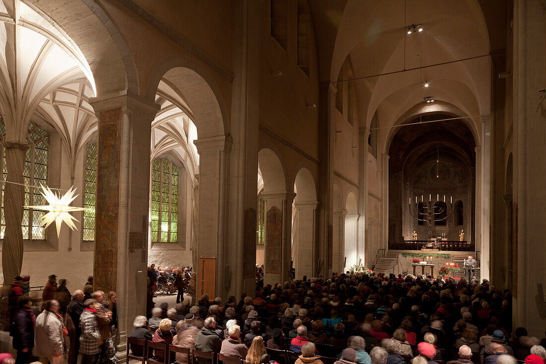 Brunswick cathedral, gothic style, Advent service, Burgplatz, Brunswick, Lower Saxony, Germany