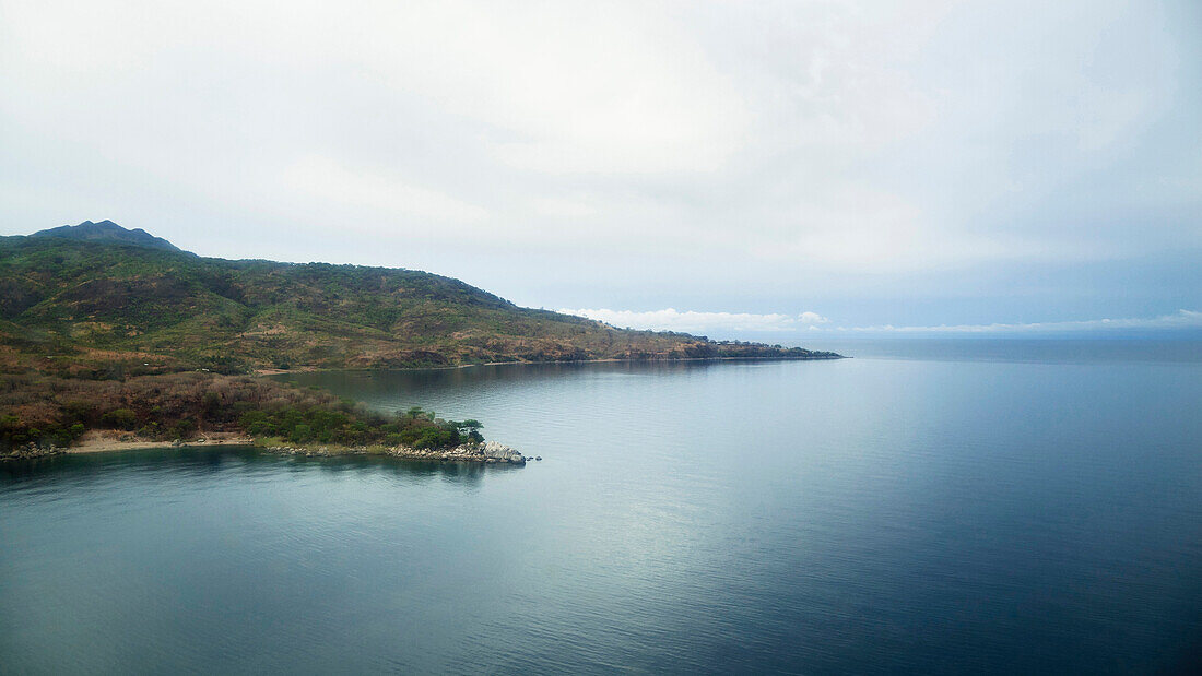 View across lake Tanganyika, Mahale Mountains, Tanzania, East Africa, Africa