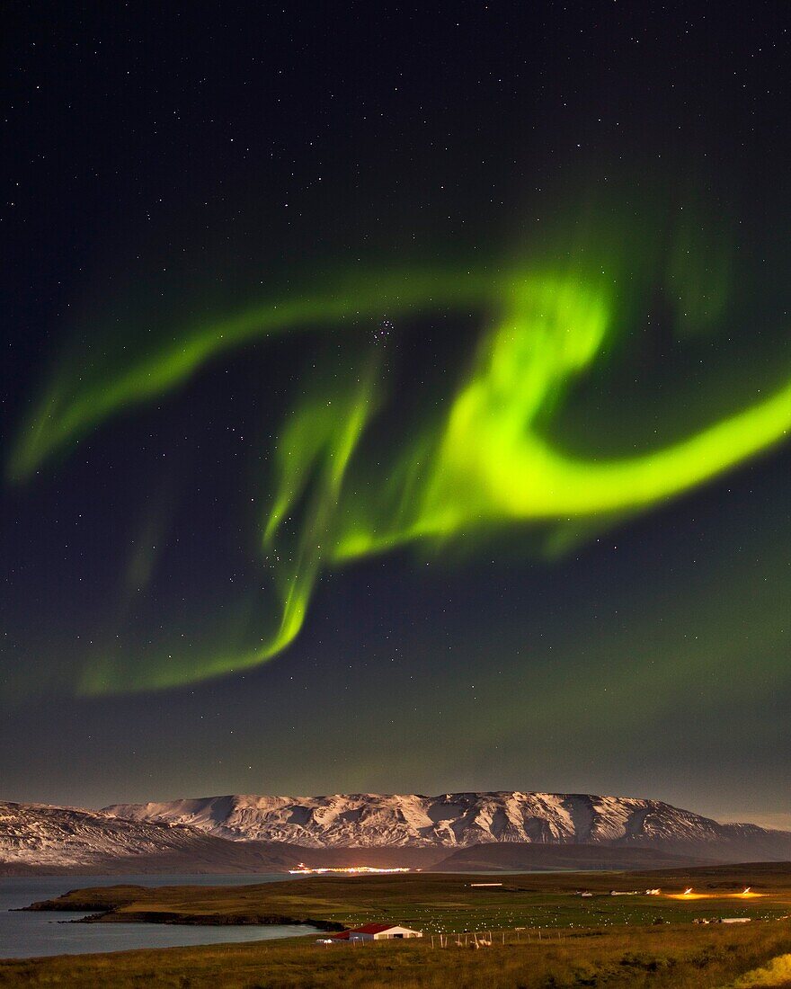 Aurora borealis or Northern Lights, Northern Iceland