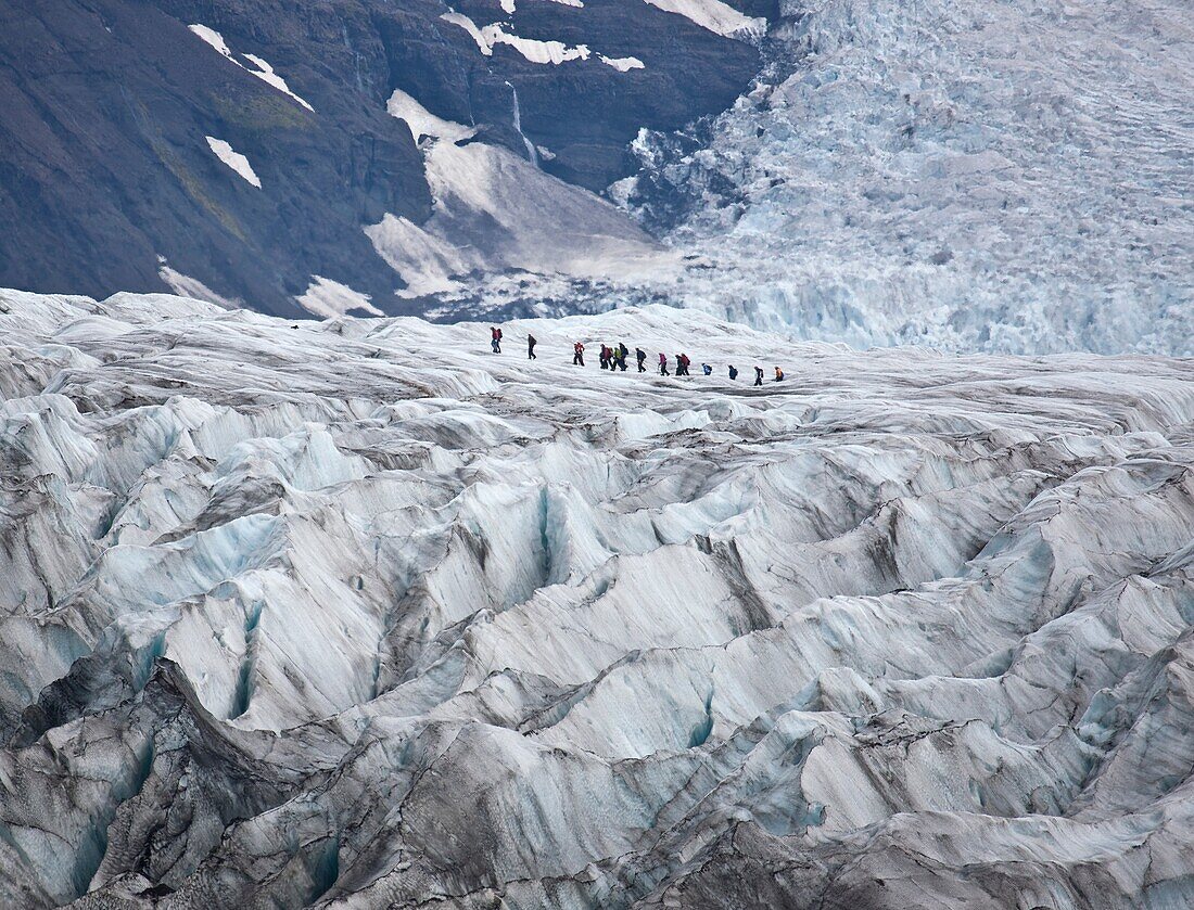 Hiking on Svinafellsjokull Glacier, Iceland