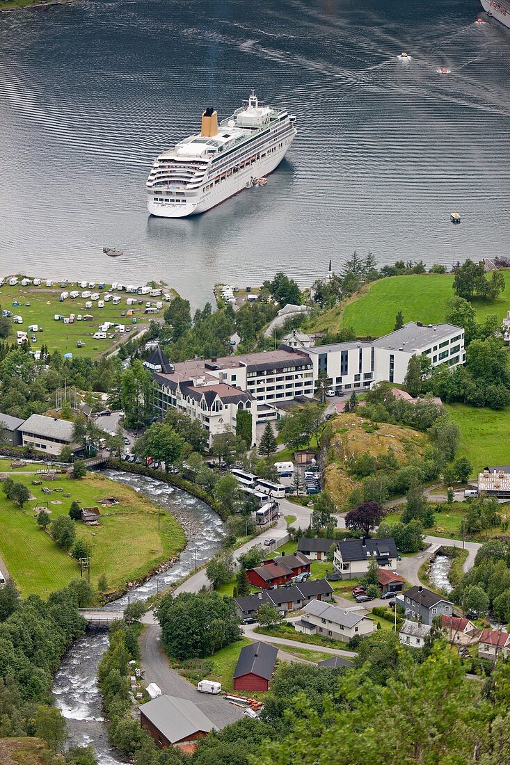Cruise ships in Geirangerfjord, Norway