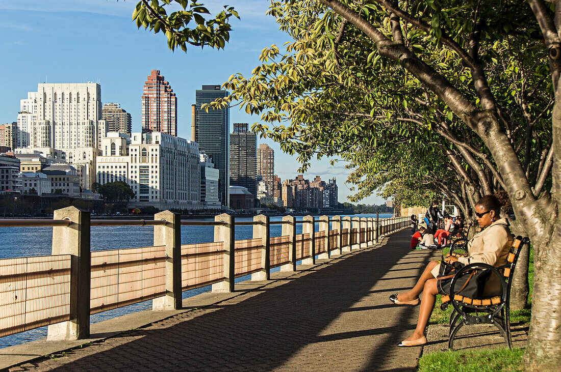 Roosevelt Island Promenade, Roosevelt Island, New York, USA