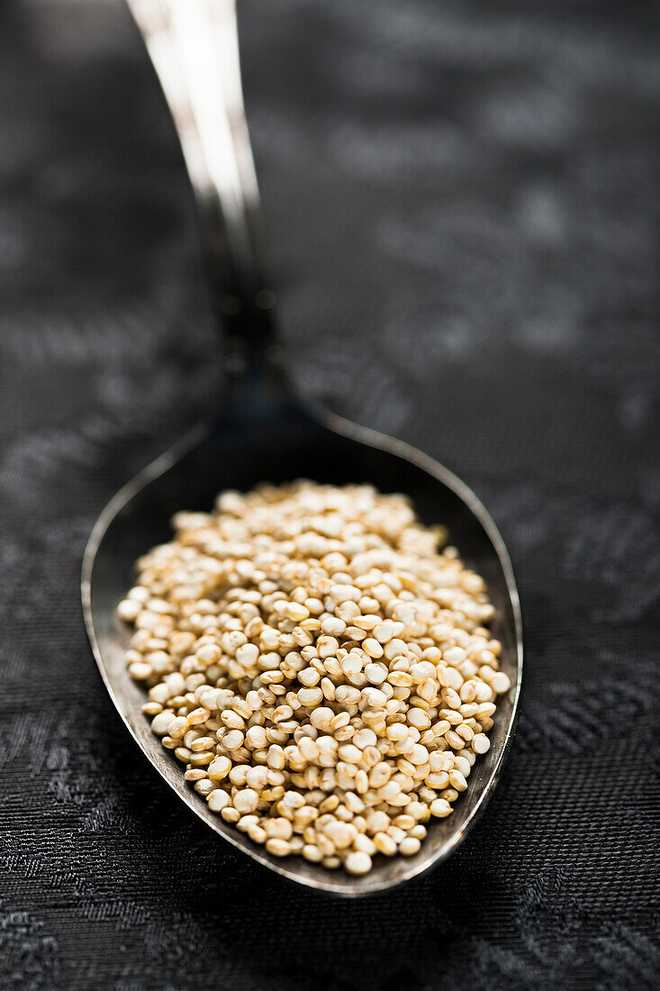 Quinoa in Spoon, Close Up
