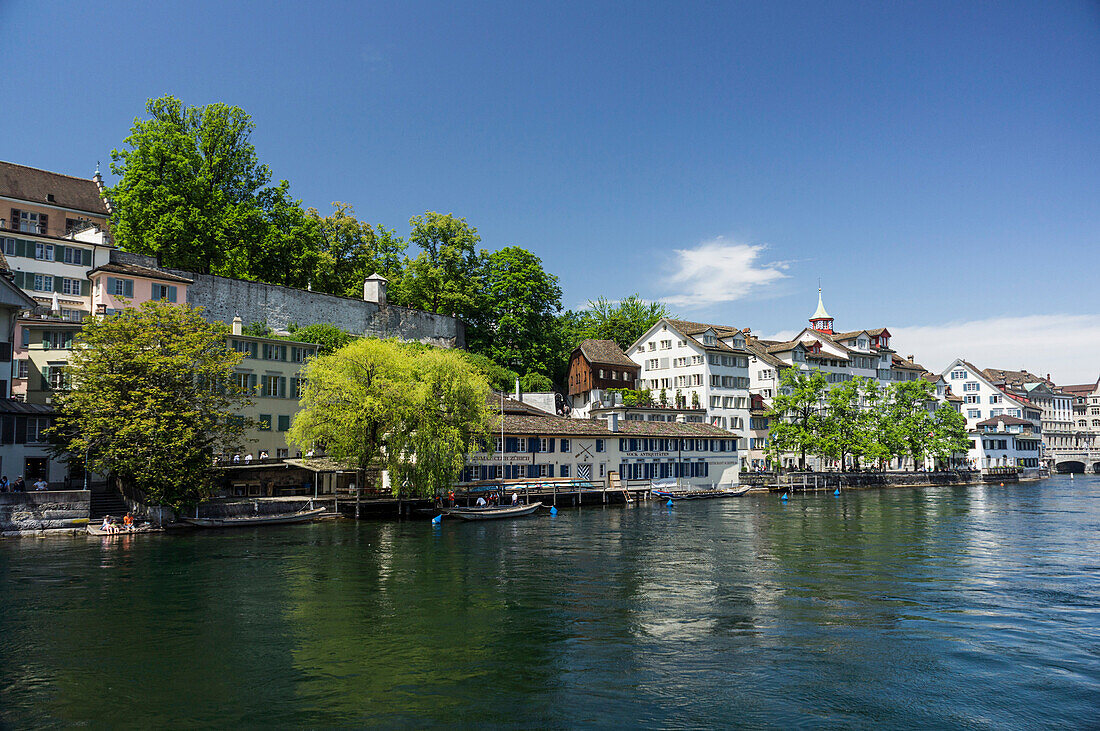 Uffer des Limmats, Schipfe, Lindenhof, Zuerich, Schweiz