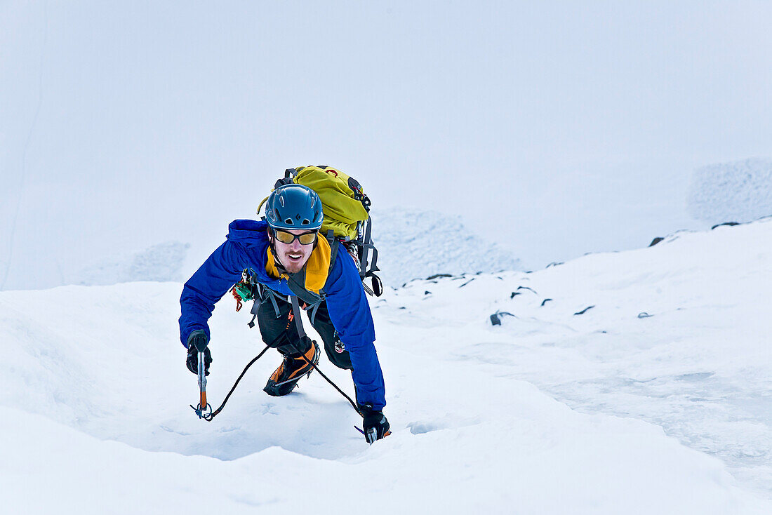 Ascenting to Piz Roseg, Upper Engadin, Canton of Grisons, Switzerland