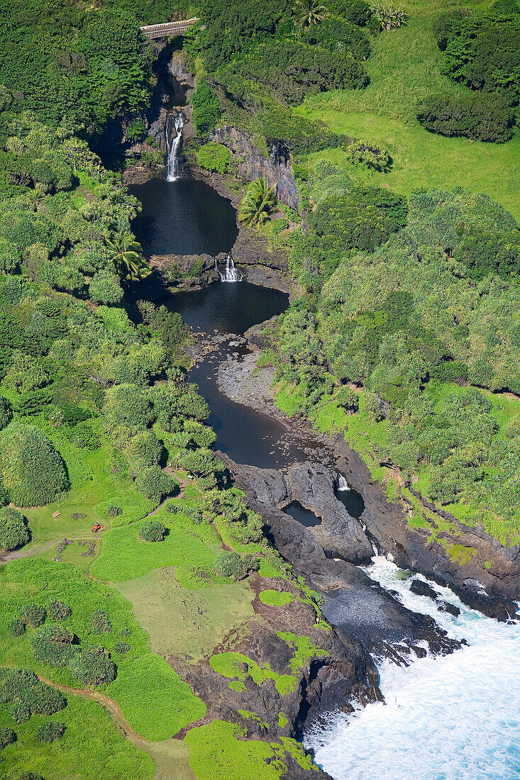 Hawaii, Maui, Haleakala National Park, Seven Sacred Pools, also know as Oheo Gulch.