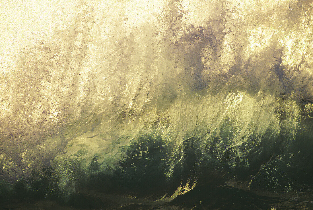 Detail of backlit wave spray.