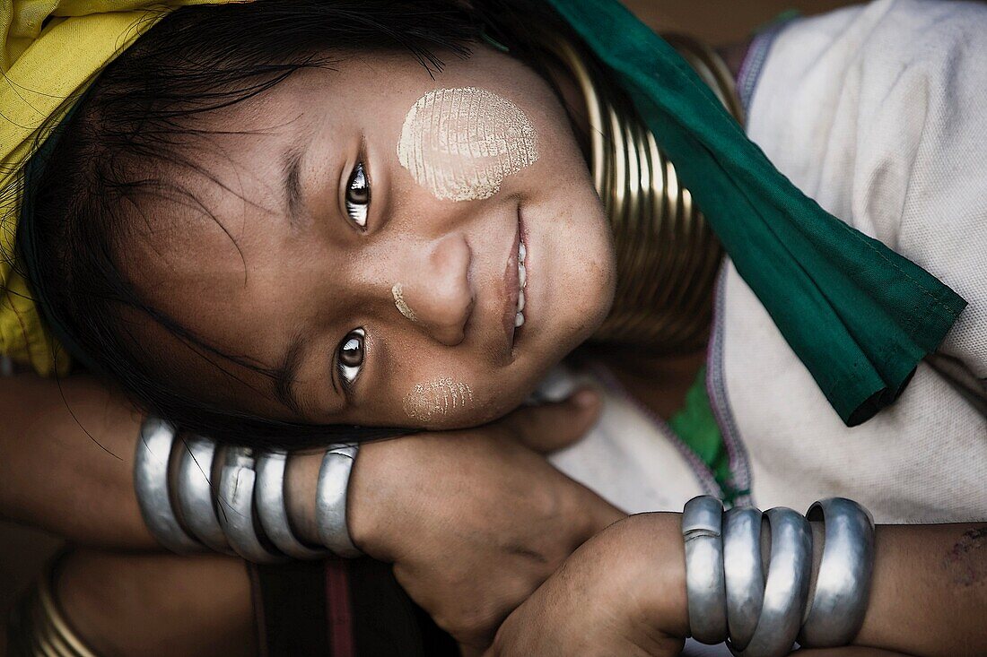 'Young Girl Smiling At Camera; Mae Hong Son, Thailand'