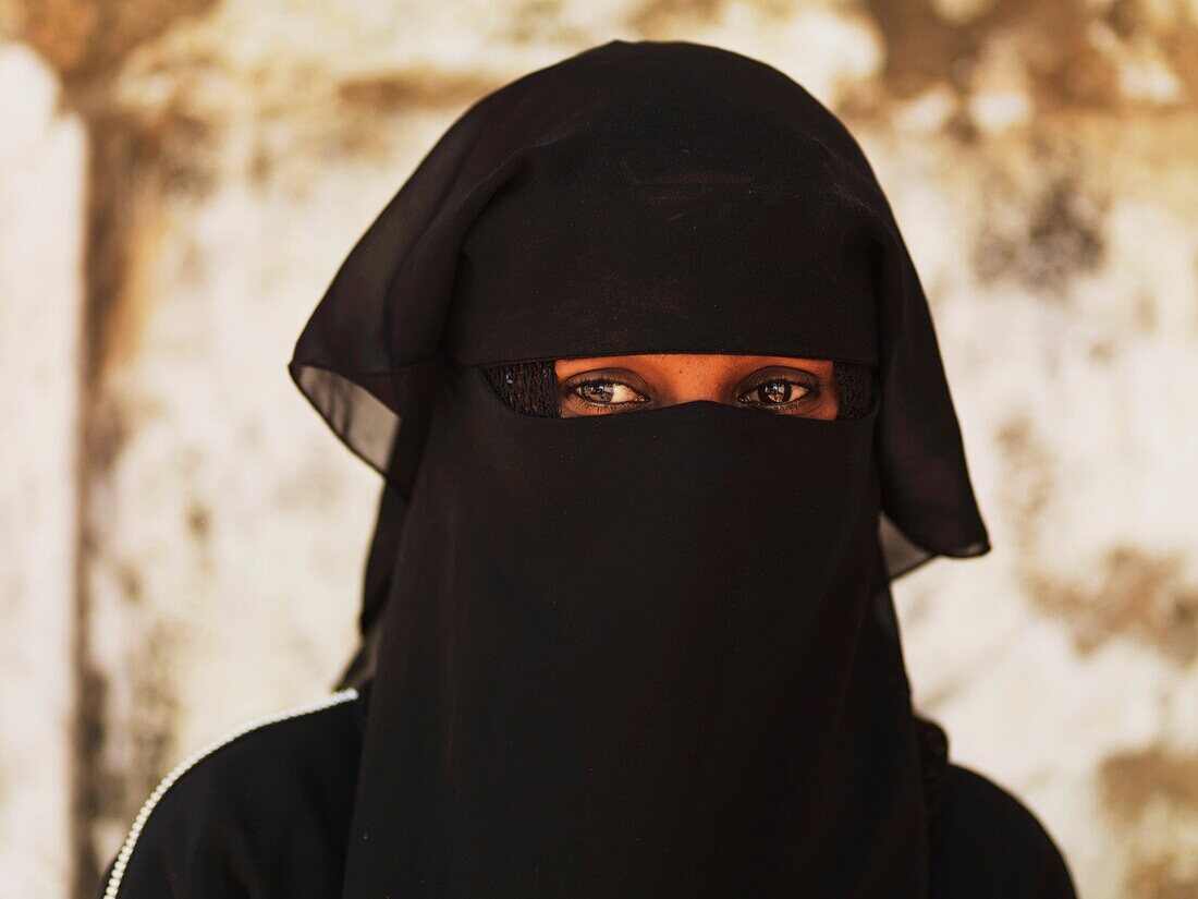 Muslim Woman With Head Covering, Kenya, Africa
