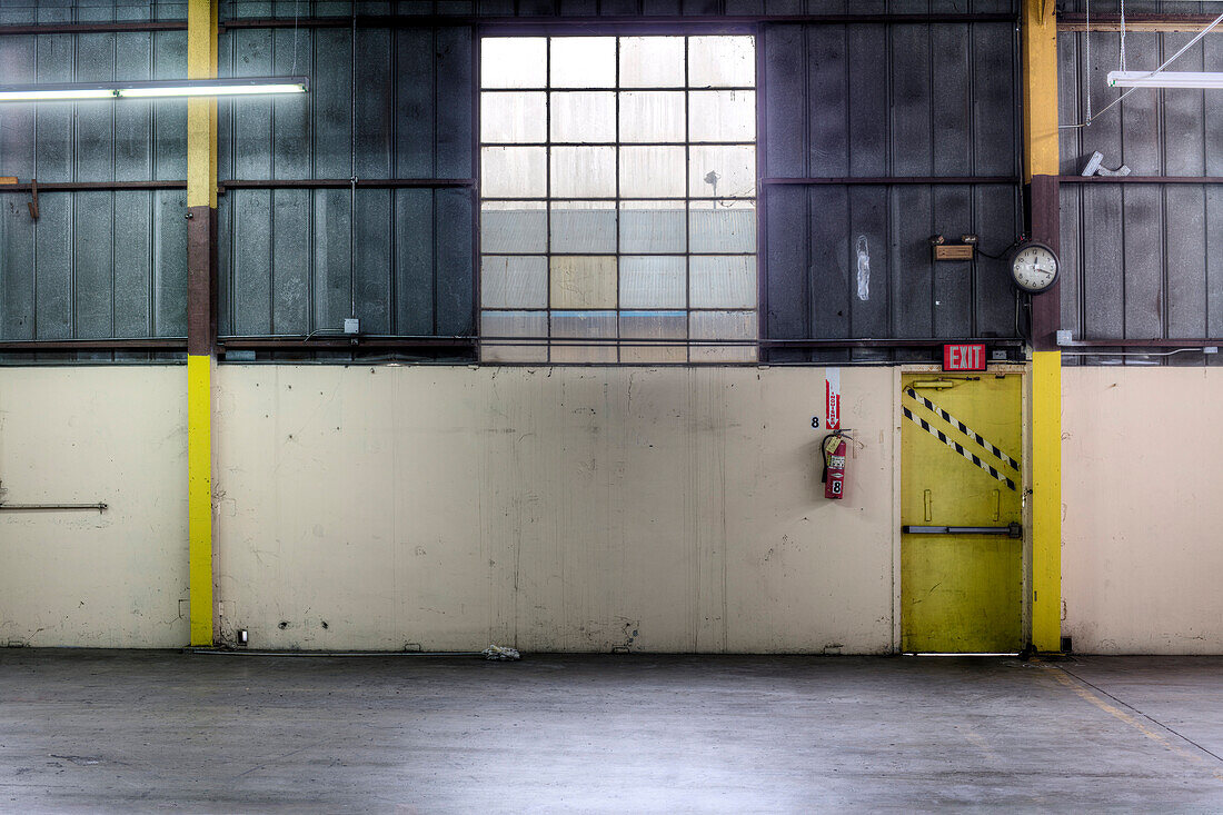 An empty industrial building in Los Angeles, California., A deserted ironworks