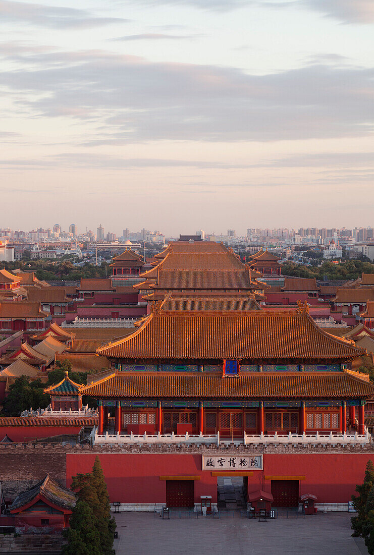 View of the Forbidden City from Jingshan Park in Beijing, China., Beijing/Forbidden City