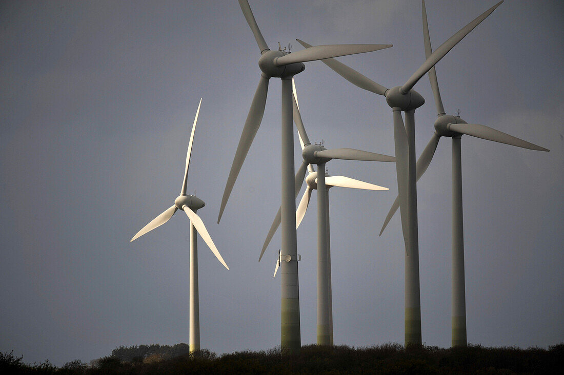 France, Brittany, Wind turbine, wind farm