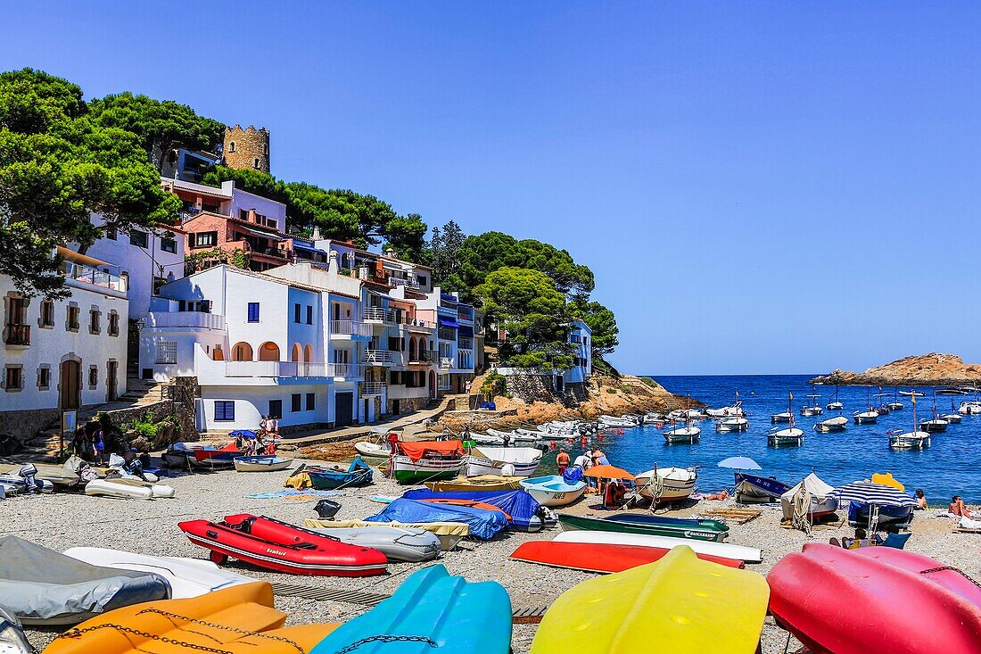 Spain , Catalonia ,Girona Province , Costa Brava Coast , Begur City , Sa Tuna Beach