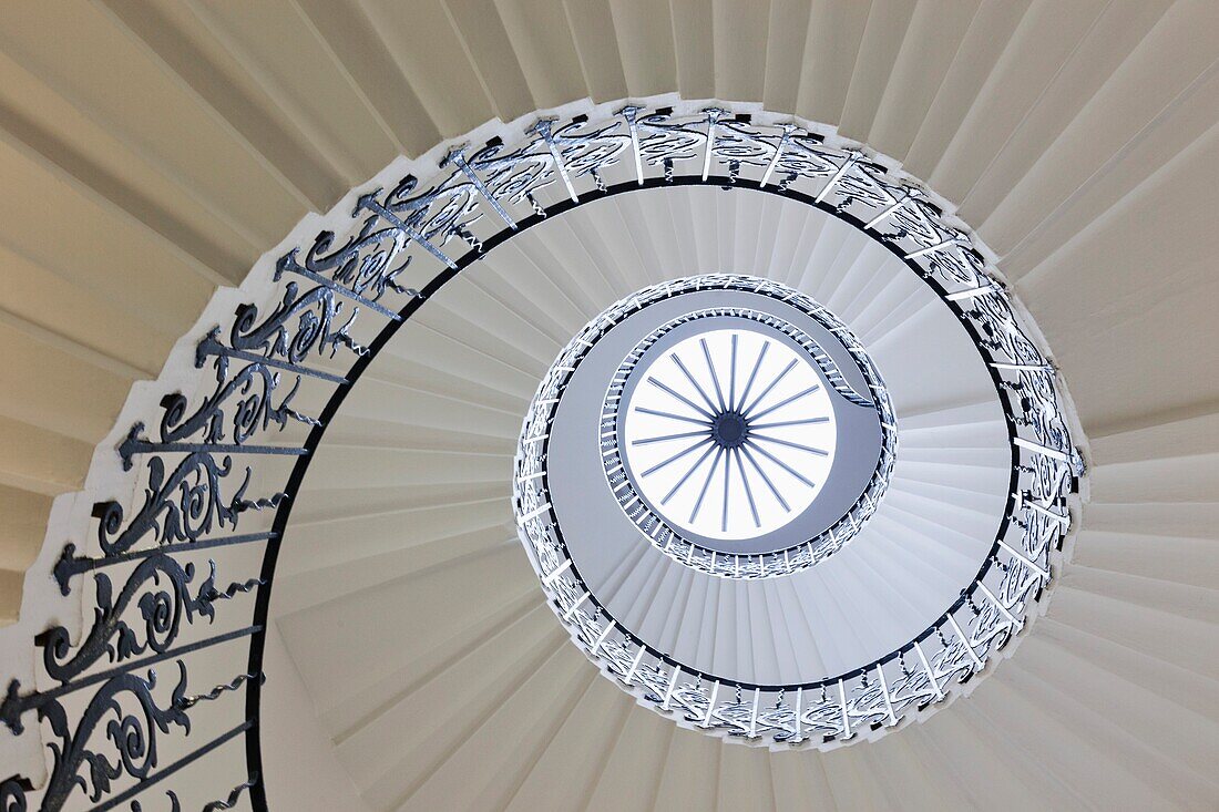 England,London,Greenwhich,Queen's House,The Tulip Staircase