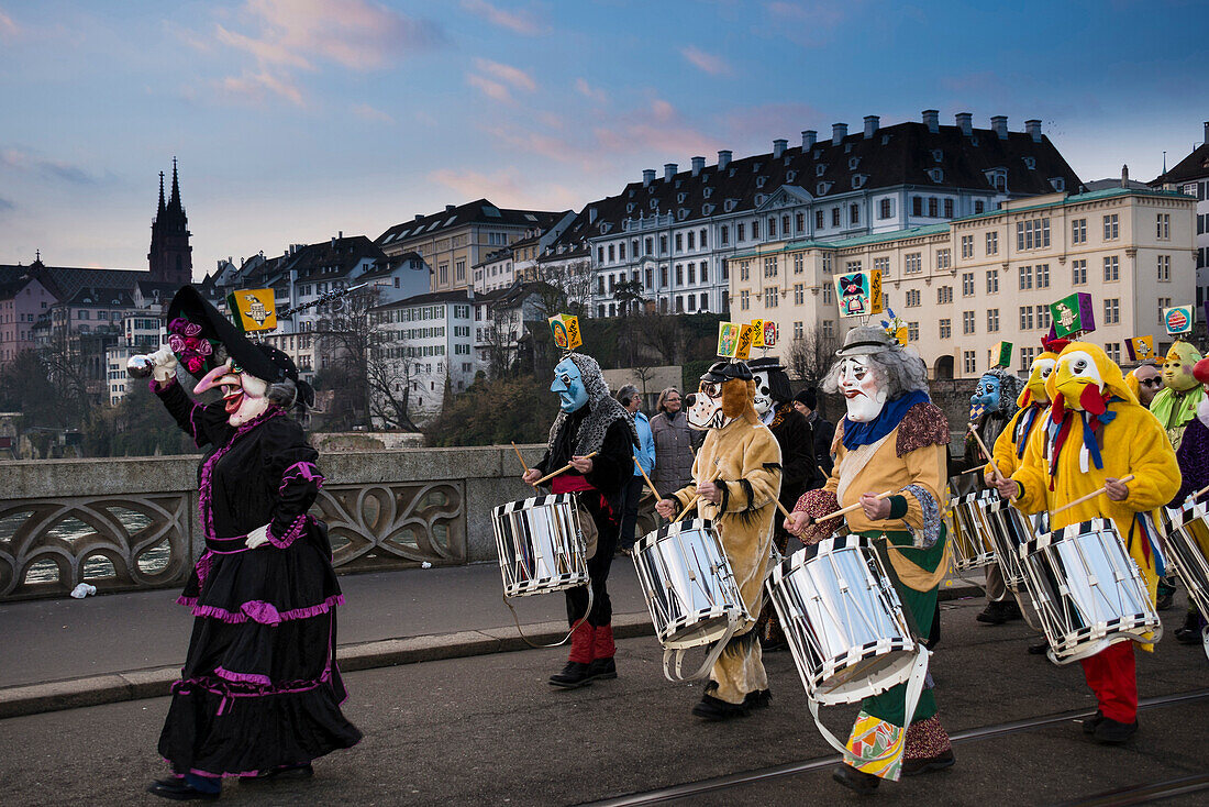 Karnevalsumzug, Morgenstraich, Basler Fasnacht, Basel, Kanton Basel, Schweiz