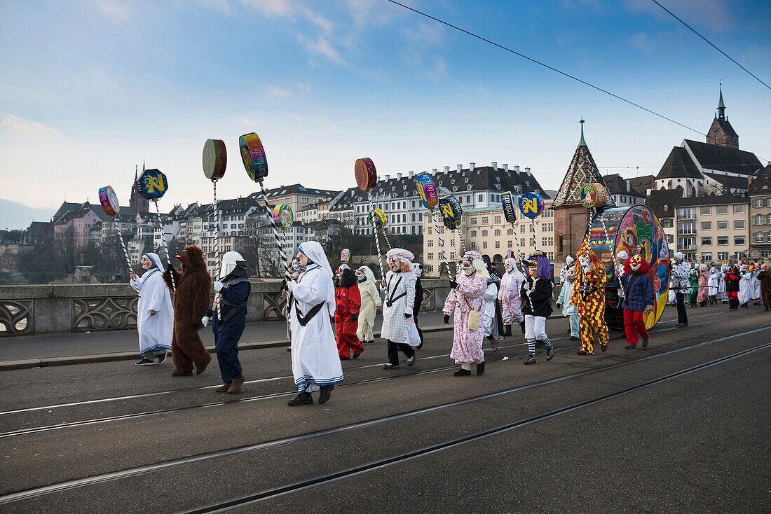 Karnevalsumzug, Morgenstraich, Basler Fasnacht, Basel, Kanton Basel, Schweiz