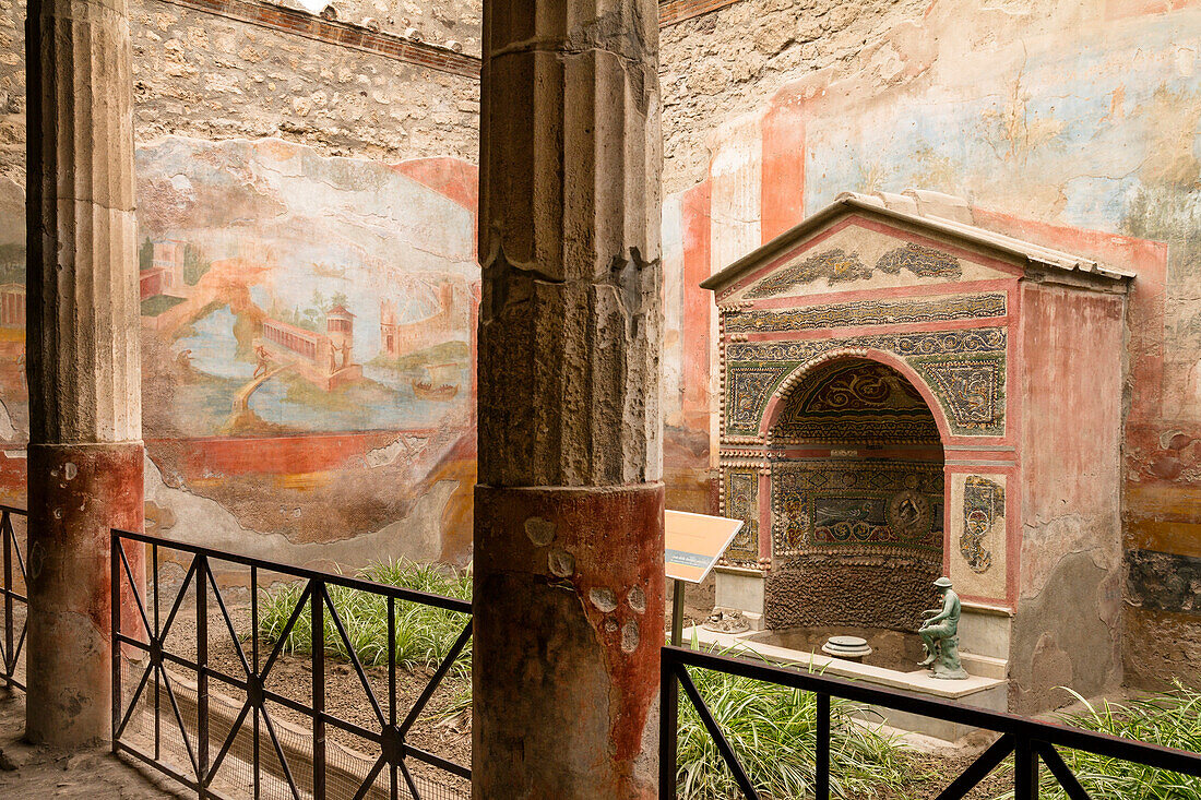 Casa della Fontana piccola, Antike Stadt Pompeji, Golf von Neapel, Kampanien, Italien, Europa