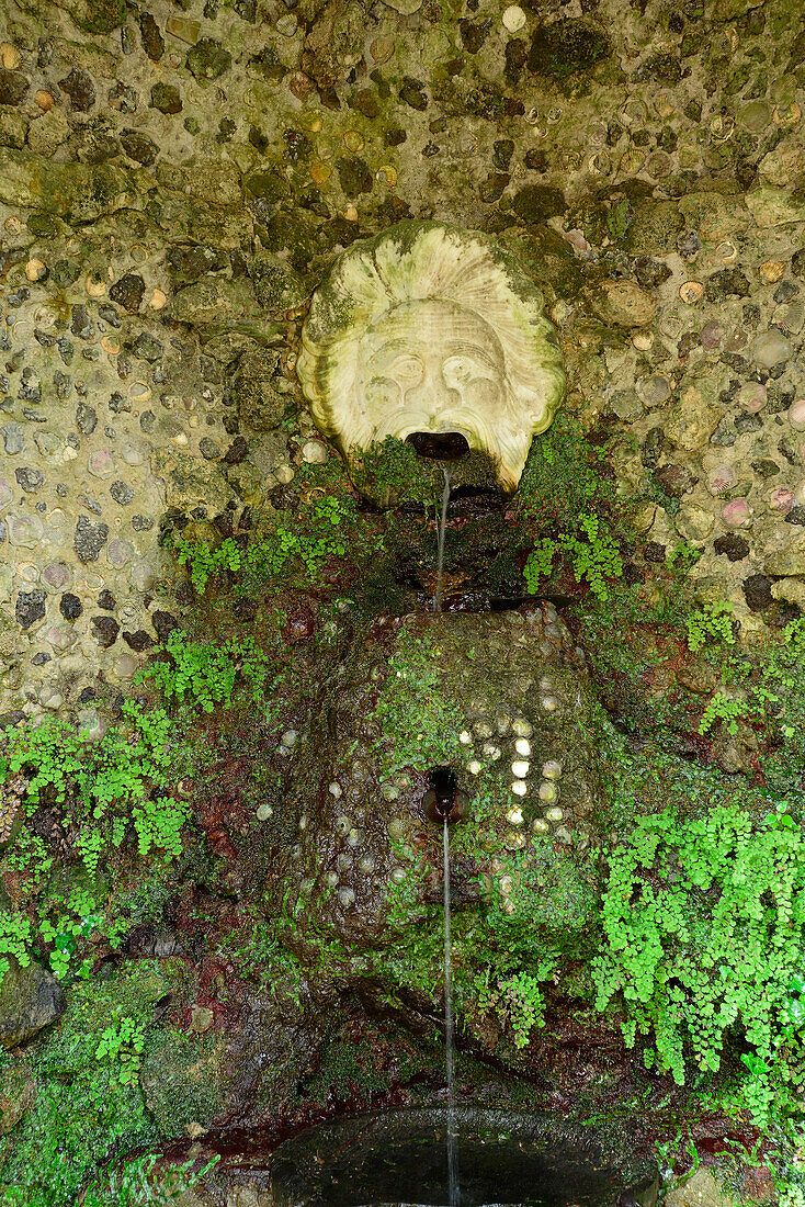 Brunnen in Form eines menschlichen Gesichts, Cinque Terre, Nationalpark Cinque Terre, UNESCO Weltkulturerbe Cinque Terre, Ligurien, Italien