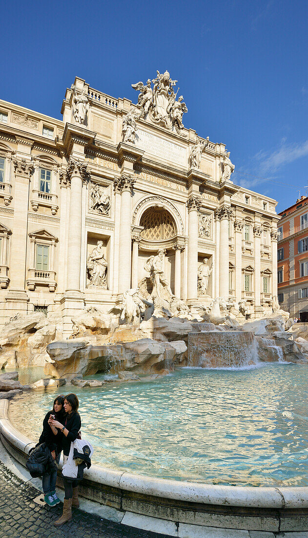 Trevi Brunnen, Fontana di Trevi, Rom, UNESCO Weltkulturerbe Rom, Latium, Lazio, Italien