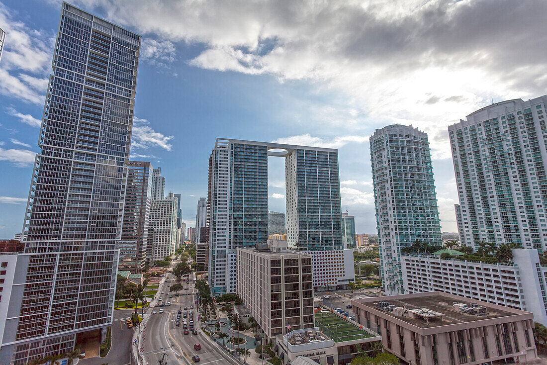 Blick über Downtown Miami, Miami, Florida, USA