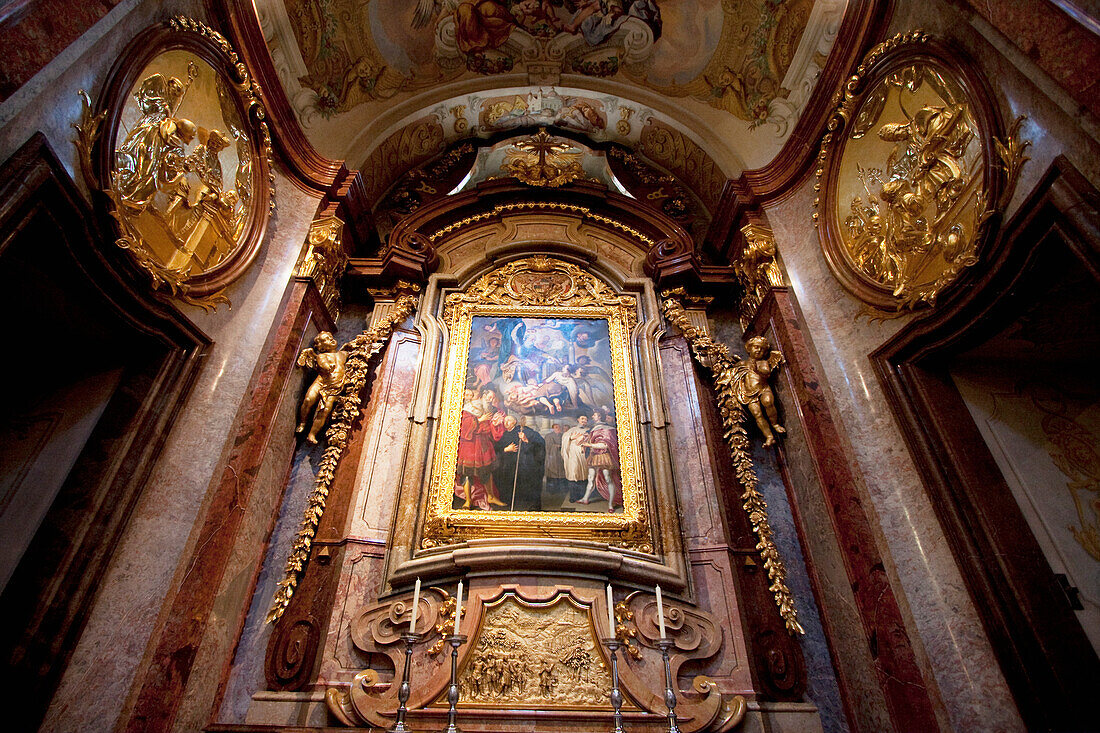 St. Leopold's Altar in the Abbey Church of Stift Melk Benedictine Monastery, Lower Austria, Austria