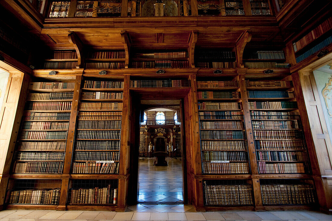 Small Library Room of Stift Melk Benedictine Monastery, Lower Austria, Austria