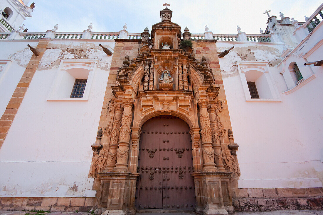 Lateral entrance to the Metropolitan Cathedral, Sucre, Chuquisaca Department, Bolivia