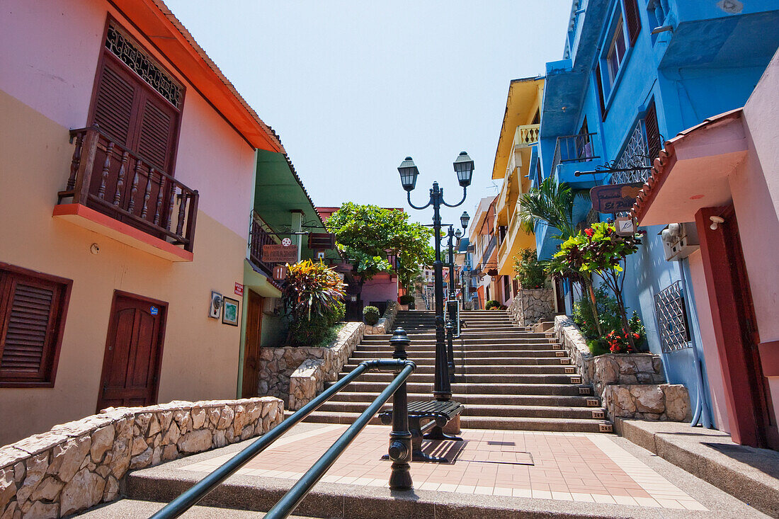 Staircase on Cerro Santa Ana, Guayaquil, Guayas, Ecuador