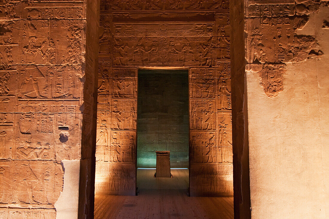 Naos in the Sanctuary of the Temple of Isis, Philae, Aswan, Egypt