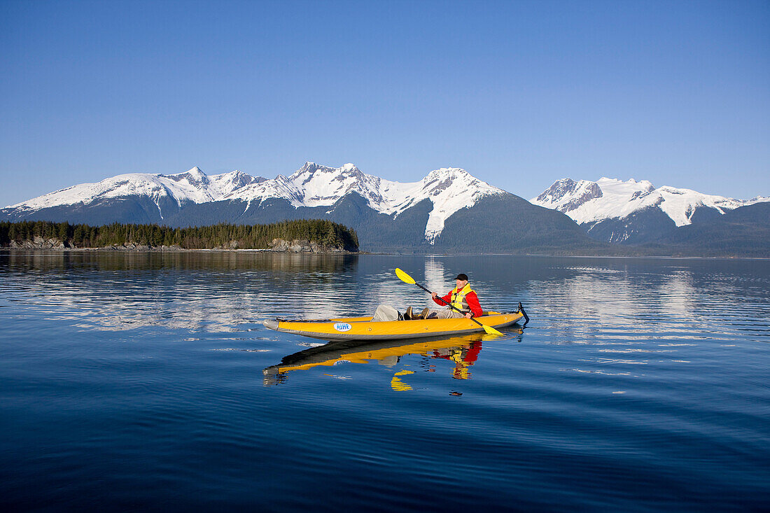 Alaska, Juneau, Favorite Passage. Kayaking through beautiful mountain ranges.