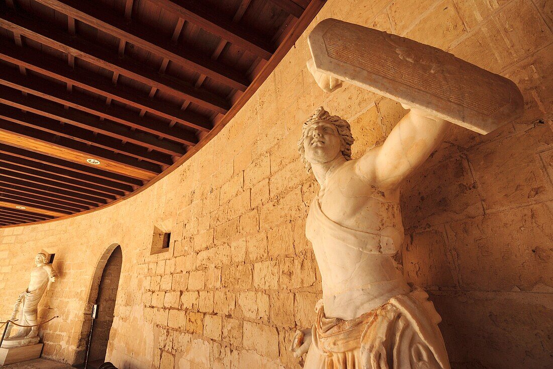 Roman statues, Despuig collection, Bellver Castle Mallorca Palma de Mallorca Balearic Islands Spain