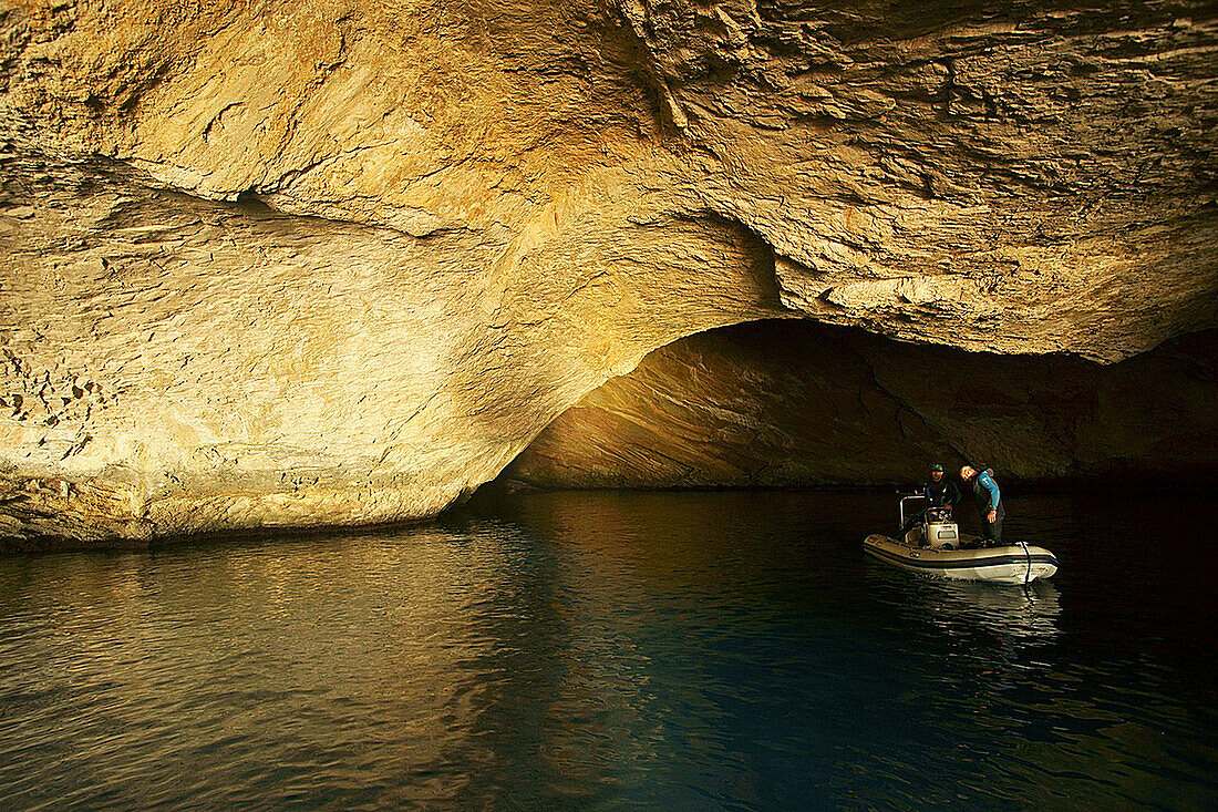 Cova Blava, Punta de Sa Cova Blava Meeresnationalpark von Cabrera Land Balearen Spanien