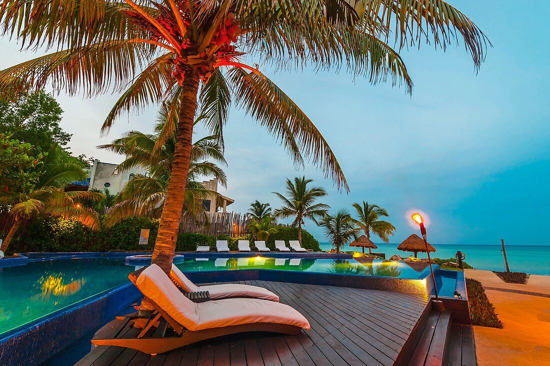 Twilight, Le Reve Hotel, Riviera Maya, Quintana Roo, Mexico