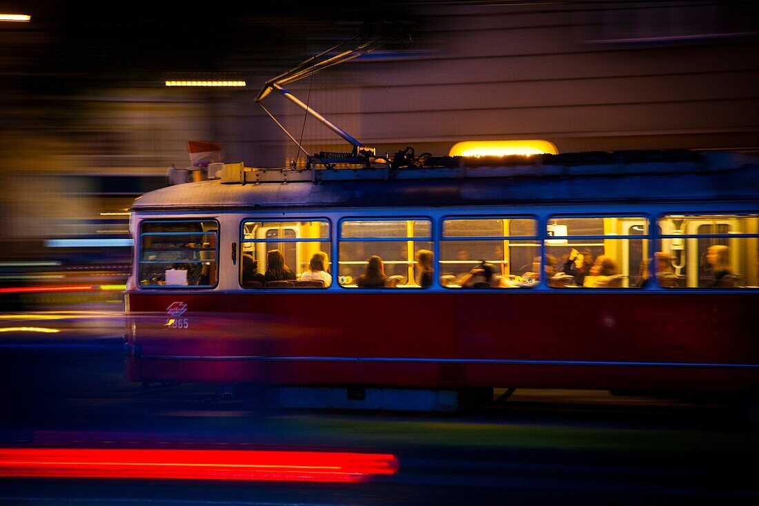 Tram in Ringstrasse, Vienna, Austria