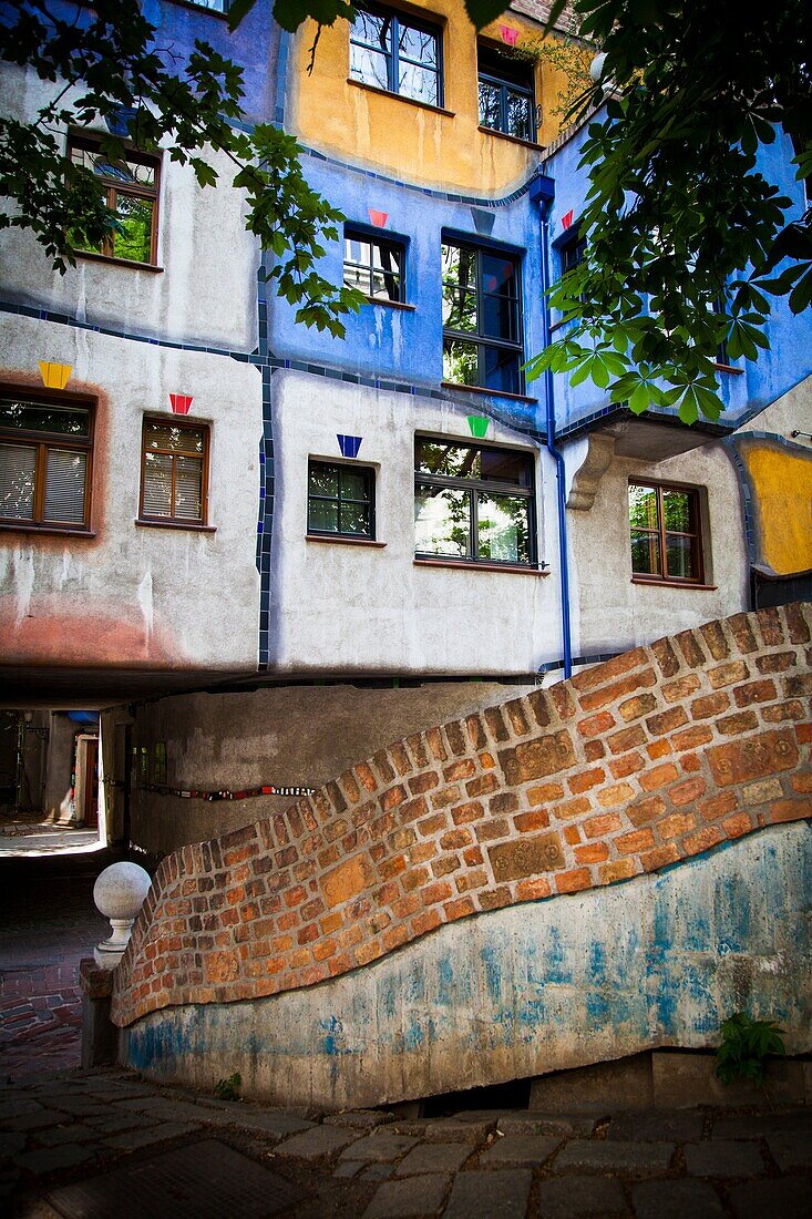 Building designed by Hundertwasser, Hundertwasserhaus, Vienna, Austria, Europe